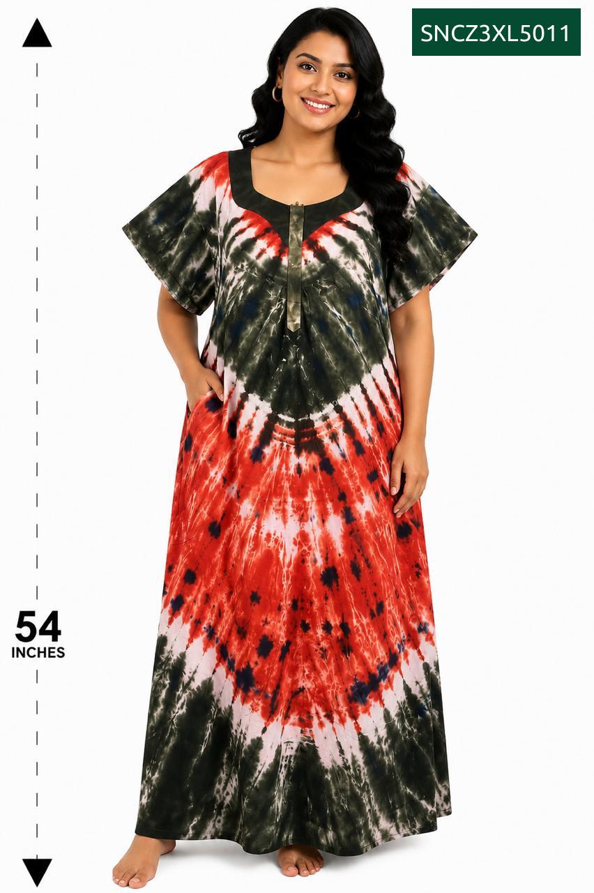 Sivam Nighty Cotton Chungudi Zip Model XXL- SNCZ3XL5011