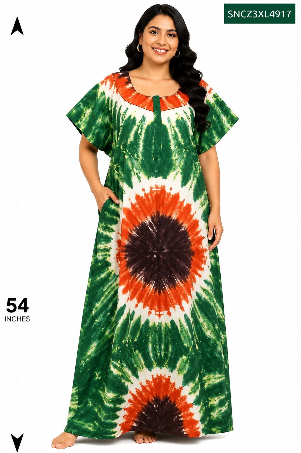 Sivam Nighty Cotton Chungudi Zip Model XXL- SNCZ3XL4917
