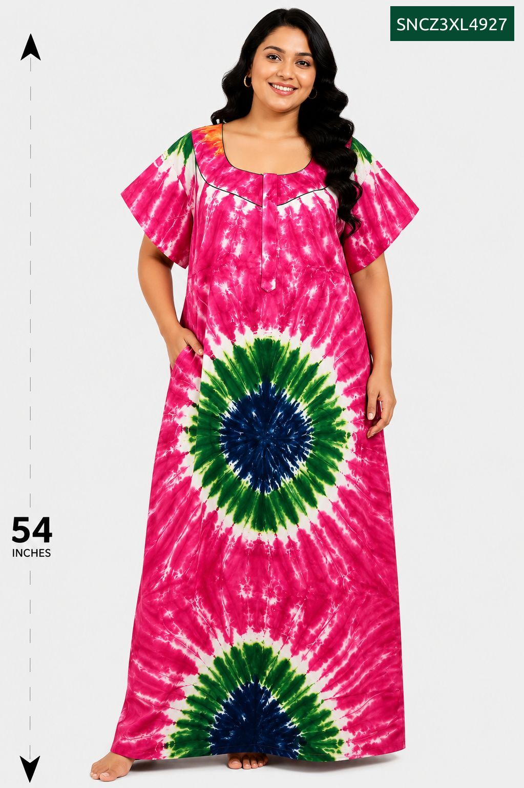 Sivam Nighty Cotton Chungudi Zip Model XXL- SNCZ3XL4927