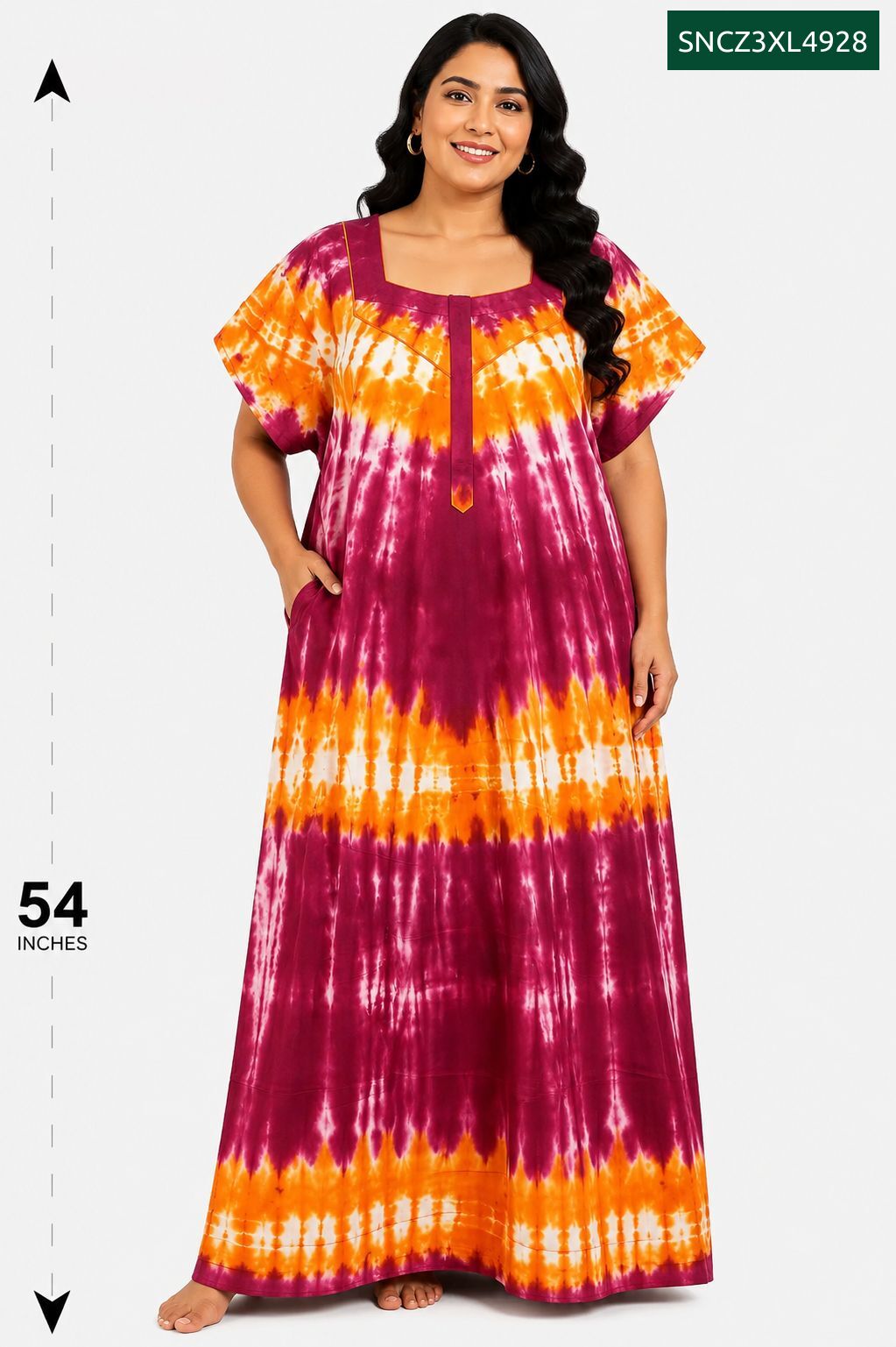 Sivam Nighty Cotton Chungudi Zip Model XXL- SNCZ3XL4928