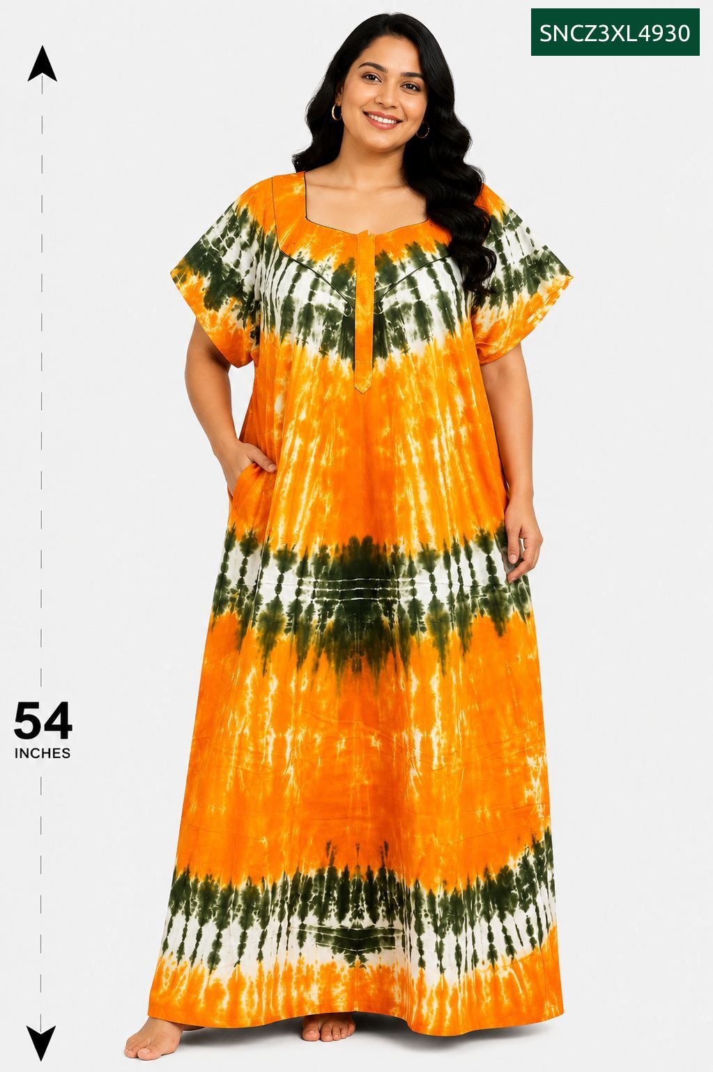 Sivam Nighty Cotton Chungudi Zip Model XXL- SNCZ3XL4930