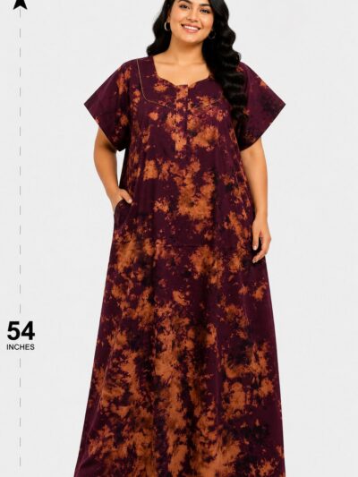 Sivam Nighty Cotton Chungudi Zip Model XXL- SNCZ3XL4932