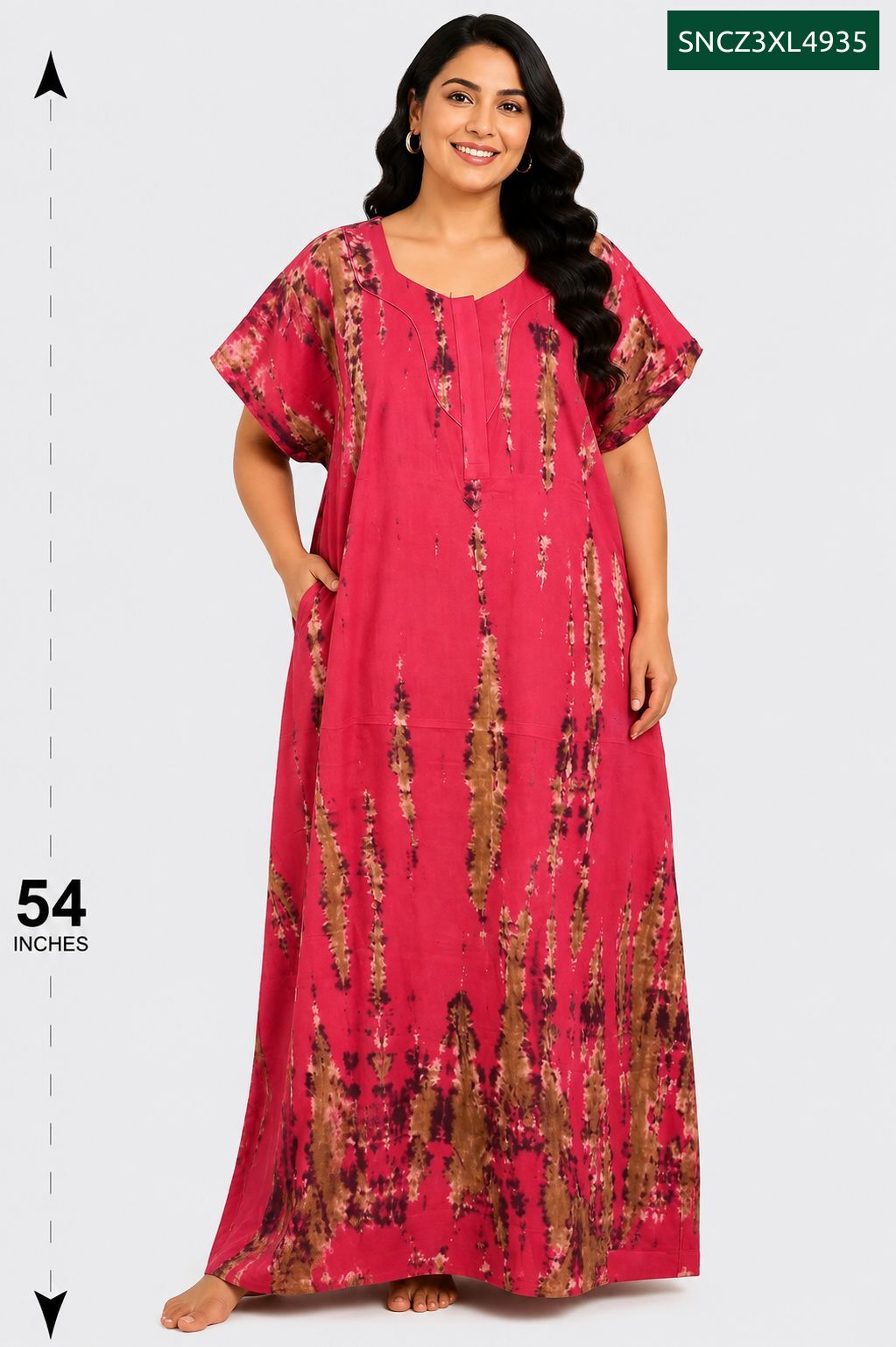 Sivam Nighty Cotton Chungudi Zip Model XXL- SNCZ3XL4935