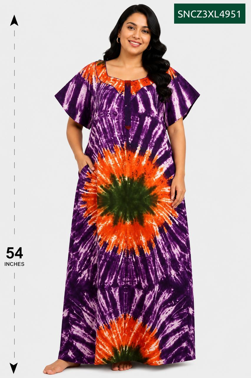 Sivam Nighty Cotton Chungudi Zip Model XXL- SNCZ3XL4951