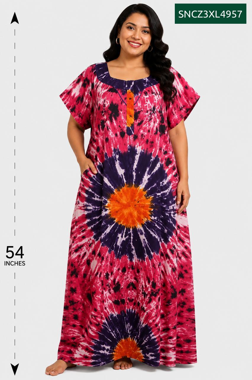 Sivam Nighty Cotton Chungudi Zip Model XXL- SNCZ3XL4957