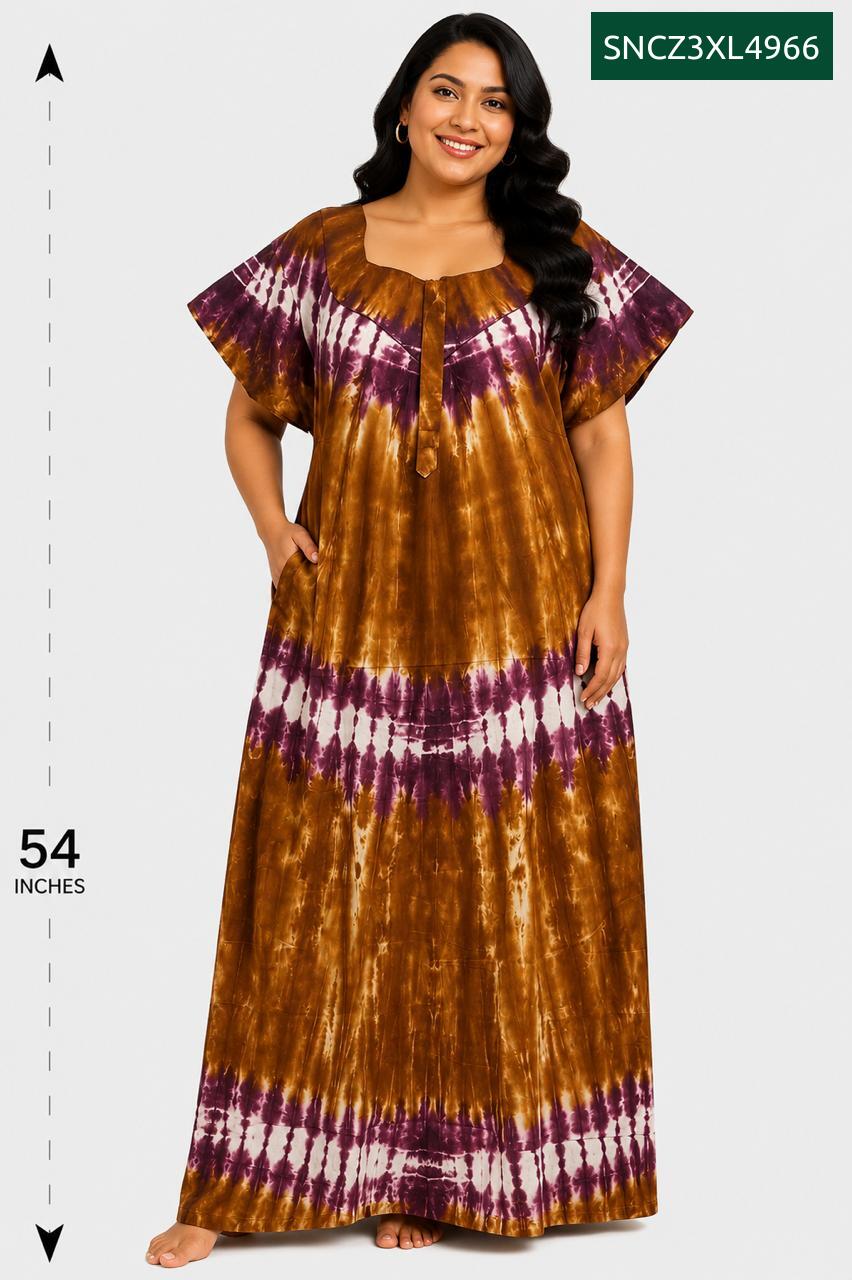 Sivam Nighty Cotton Chungudi Zip Model XXL- SNCZ3XL4966