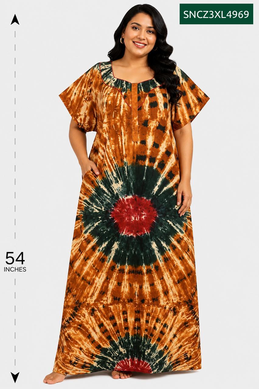 Sivam Nighty Cotton Chungudi Zip Model XXL- SNCZ3XL4969