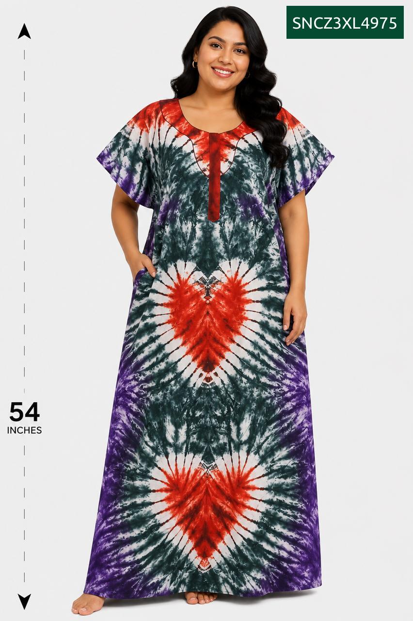 Sivam Nighty Cotton Chungudi Zip Model XXL- SNCZ3XL4975