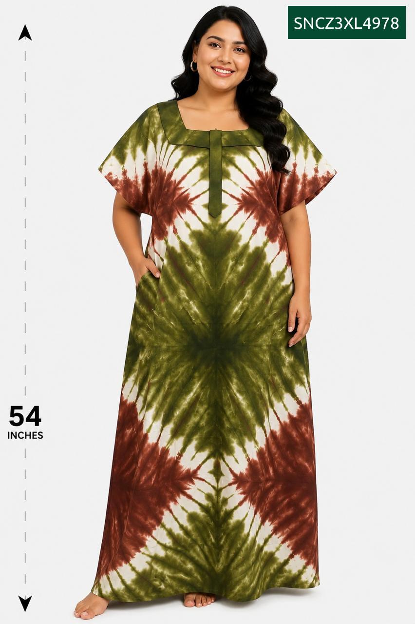 Sivam Nighty Cotton Chungudi Zip Model XXL- SNCZ3XL4978
