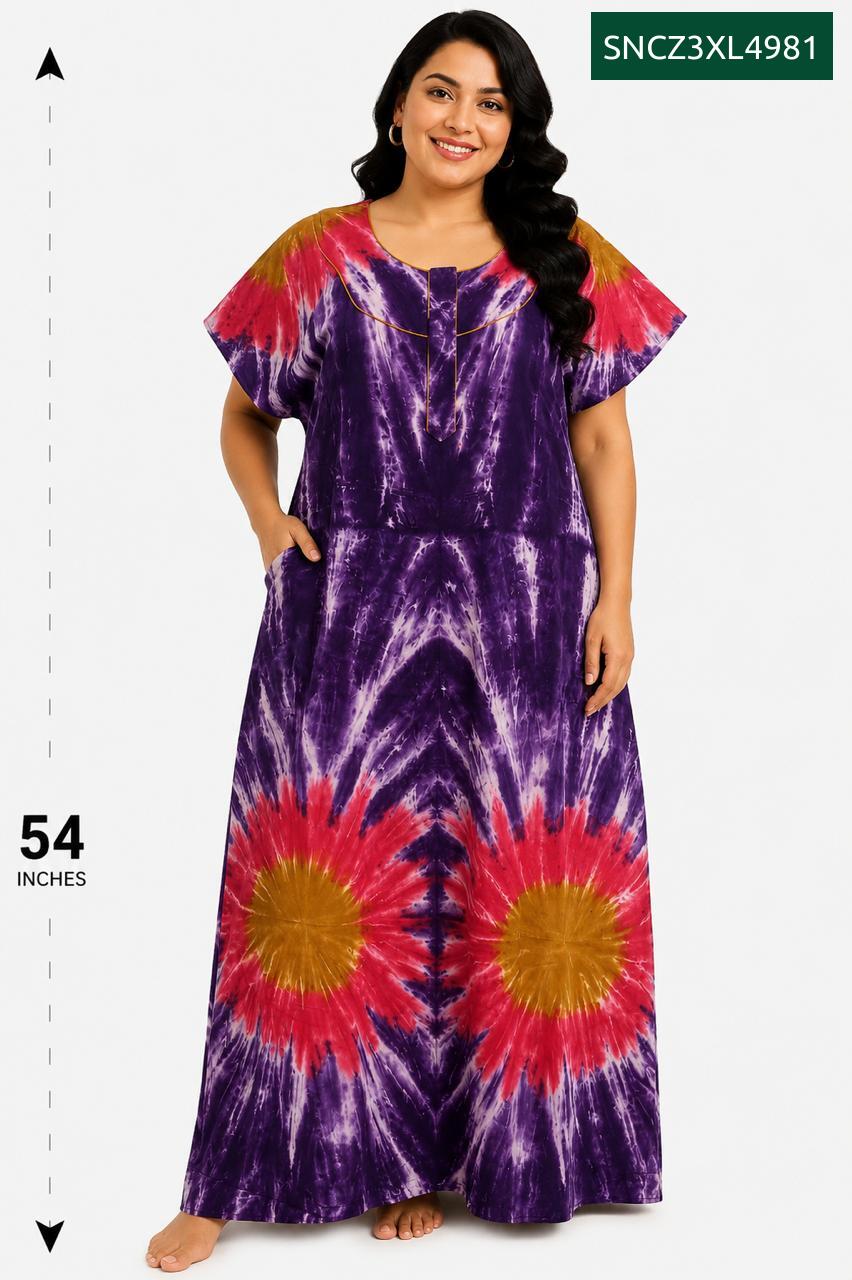 Sivam Nighty Cotton Chungudi Zip Model XXL- SNCZ3XL4981