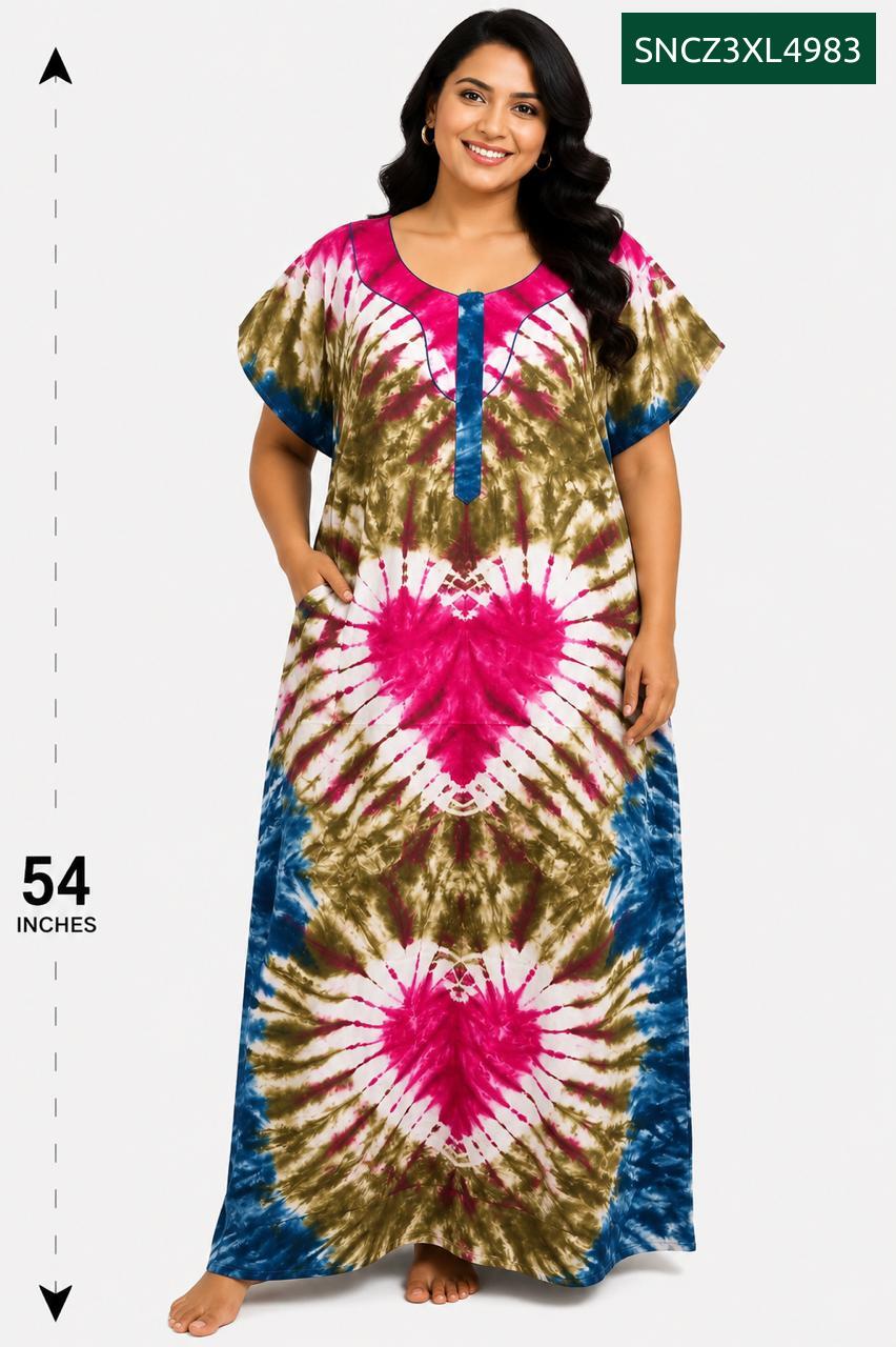 Sivam Nighty Cotton Chungudi Zip Model XXL- SNCZ3XL4983