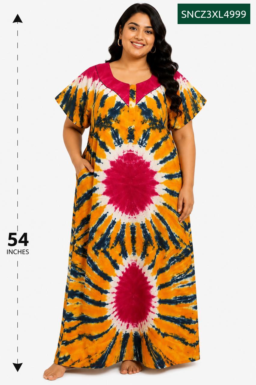 Sivam Nighty Cotton Chungudi Zip Model XXL- SNCZ3XL4999