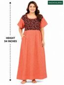 Sivam Nighty Cotton Gown 3XL- SNGM3XL8902