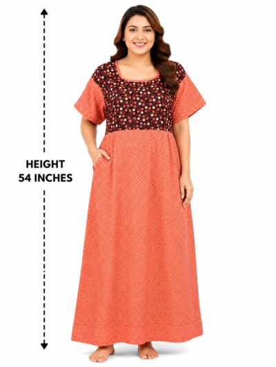 Sivam Nighty Cotton Gown 3XL- SNGM3XL8902