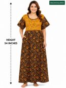 Sivam Nighty Cotton Gown 3XL- SNGM3XL8903