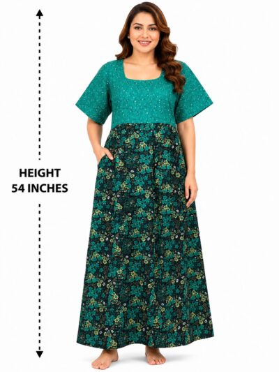 Sivam Nighty Cotton Gown 3XL- SNGM3XL8904