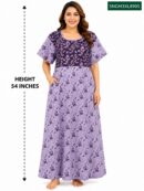 Sivam Nighty Cotton Gown 3XL- SNGM3XL8905