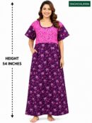 Sivam Nighty Cotton Gown 3XL- SNGM3XL8906