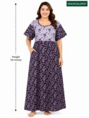 Sivam Nighty Cotton Gown 3XL- SNGM3XL8907