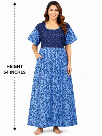 Sivam Nighty Cotton Gown 3XL- SNGM3XL8910