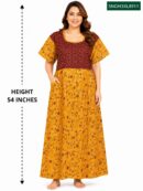 Sivam Nighty Cotton Gown 3XL- SNGM3XL8911