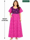 Sivam Nighty Cotton Gown 3XL- SNGM3XL8912