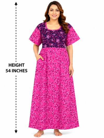 Sivam Nighty Cotton Gown 3XL- SNGM3XL8912