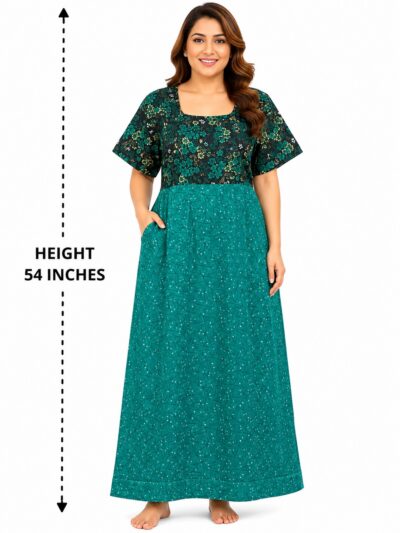 Sivam Nighty Cotton Gown 3XL- SNGM3XL8913