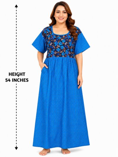 Sivam Nighty Cotton Gown 3XL- SNGM3XL8914