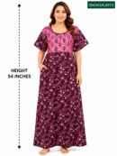 Sivam Nighty Cotton Gown 3XL- SNGM3XL8915