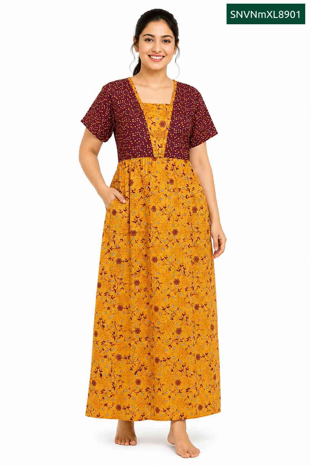 Sivam Nighty V neck fp Model XL- SNVNmXL8901