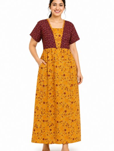 Sivam Nighty Cotton V Neck Model XL- SNVNmXL8901