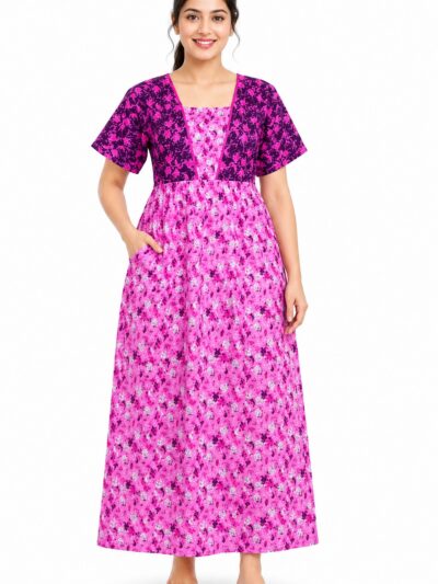 Sivam Nighty Cotton V Neck Model XL- SNVNmXL8905