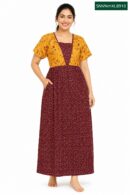 Sivam Nighty Cotton V Neck Model XL- SNVNmXL8910