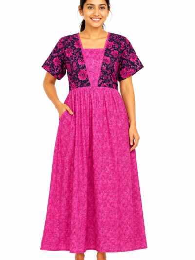 Sivam Nighty Cotton V Neck Model XXL- SNVNmXXL8902