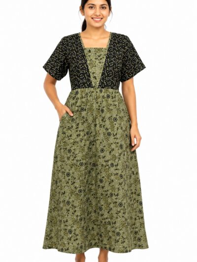 Sivam Nighty Cotton V Neck Model XXL- SNVNmXXL8903
