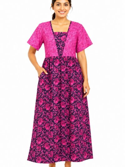 Sivam Nighty Cotton V Neck Model XXL- SNVNmXXL8908