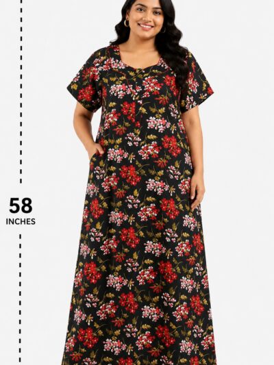 Sivam Nighty Cotton Zip Model 3XL- SNZ3XL8901