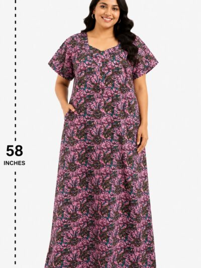 Sivam Nighty Cotton Zip Model 3XL- SNZ3XL8904