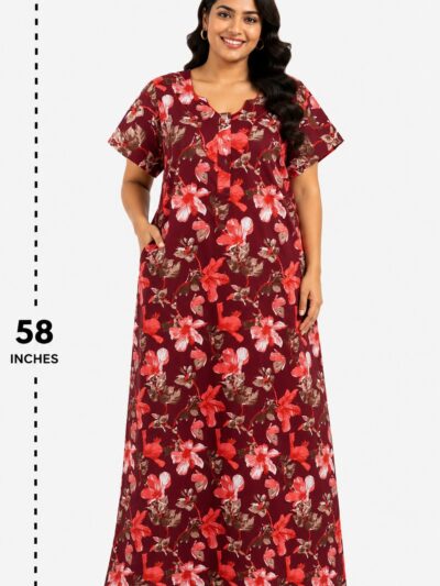 Sivam Nighty Cotton Zip Model 3XL- SNZ3XL8909