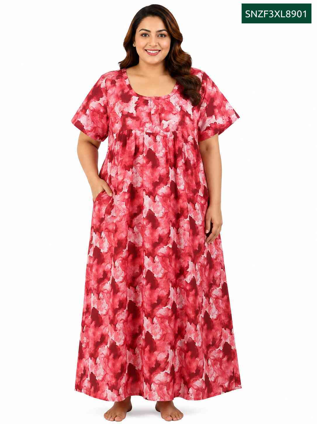 Sivam Nighty ZIP Frock Model 3XL- SNZF3XL8901
