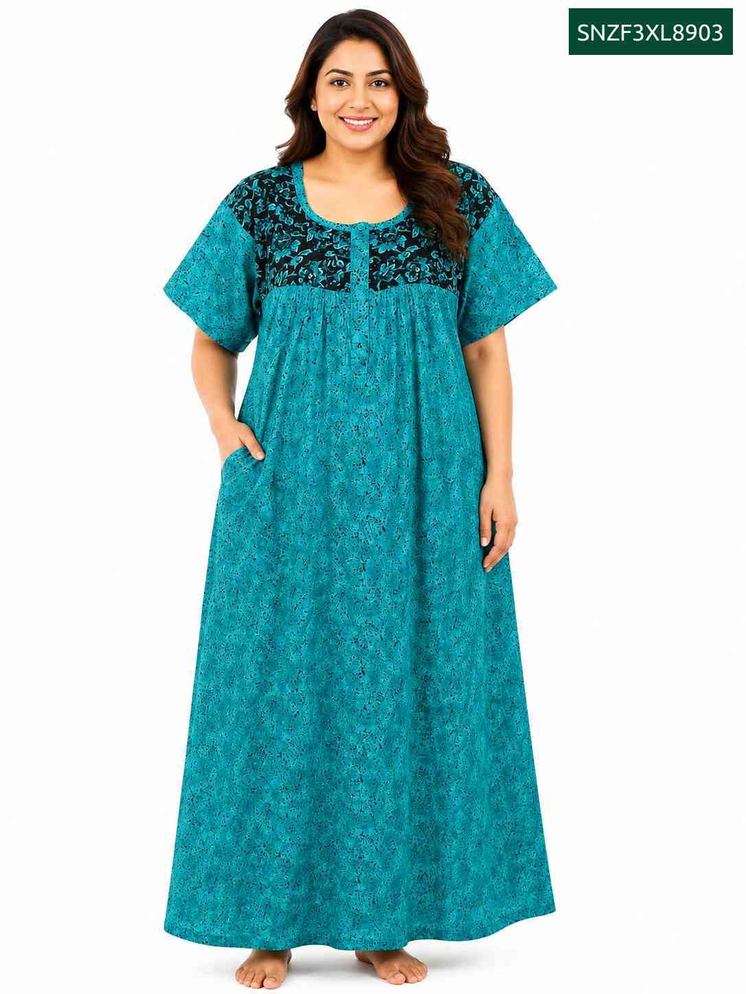 Sivam Nighty ZIP Frock Model 3XL- SNZF3XL8903