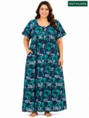 Sivam Nighty Cotton Zip Frock Model 3XL- SNZF3XL8906