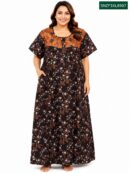 Sivam Nighty Cotton Zip Frock Model 3XL- SNZF3XL8907