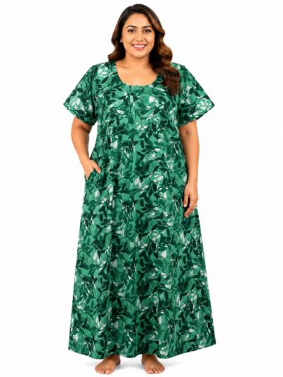 Sivam Nighty Cotton Zip Frock Model 3XL- SNZF3XL8910