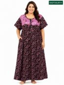 Sivam Nighty Cotton Zip Frock Model 3XL- SNZF3XL8914