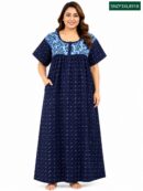 Sivam Nighty Cotton Zip Frock Model 3XL- SNZF3XL8918