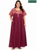 Sivam Nighty Cotton Zip Frock Model 3XL- SNZF3XL8919