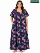 Sivam Nighty ZIP  Frock Model 3XL- SNZF3XL8930