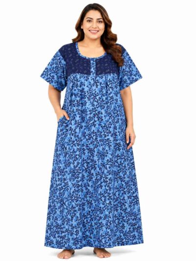 Sivam Nighty ZIP  Frock Model 3XL- SNZF3XL8936